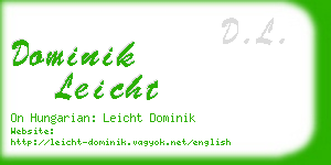dominik leicht business card